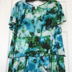 Dress Barn Ruffled Short Sleeve top - 2X